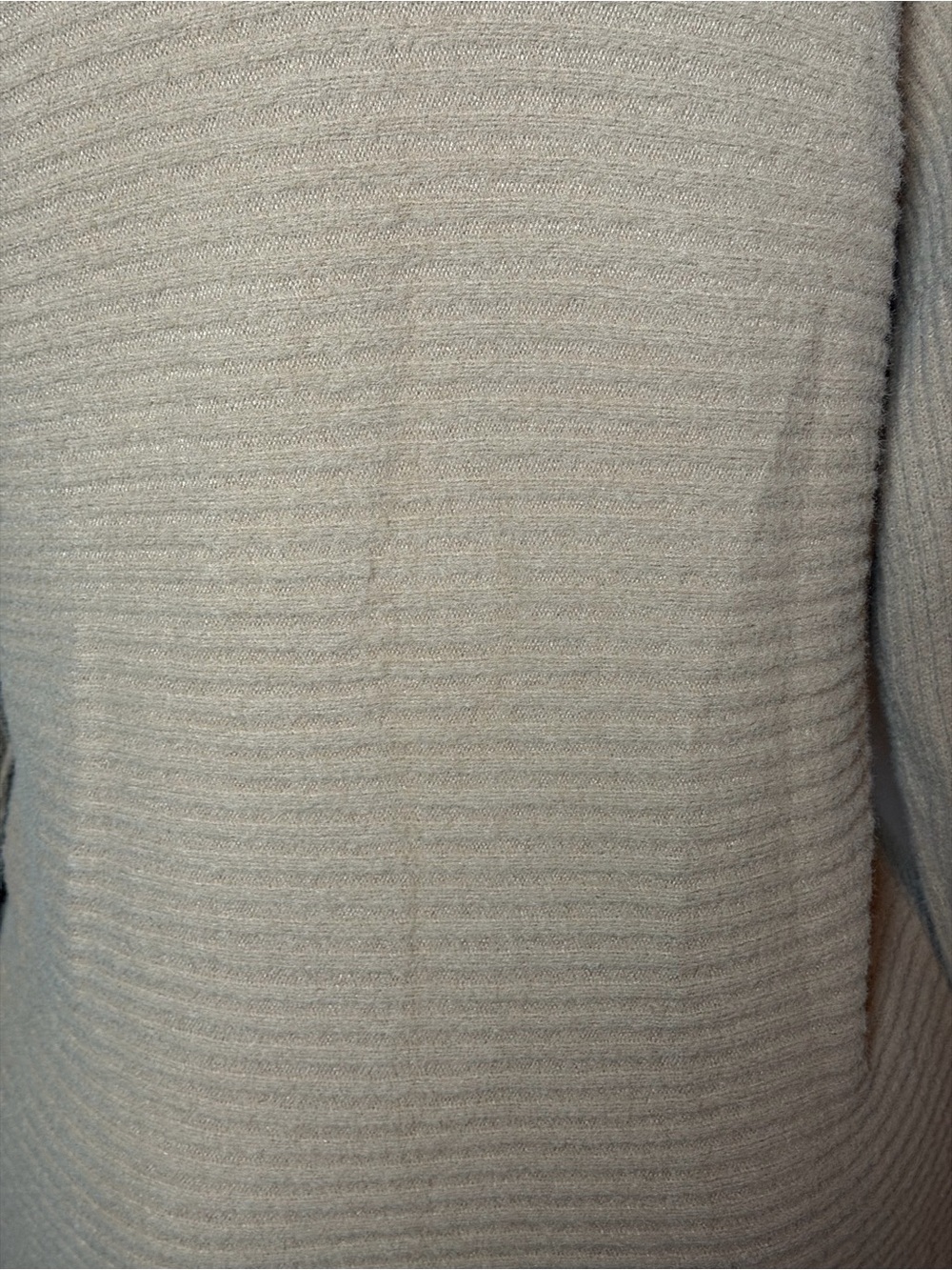 Express Cream Ribbed Wrap Tunic Sweater - Picture 6 of 7